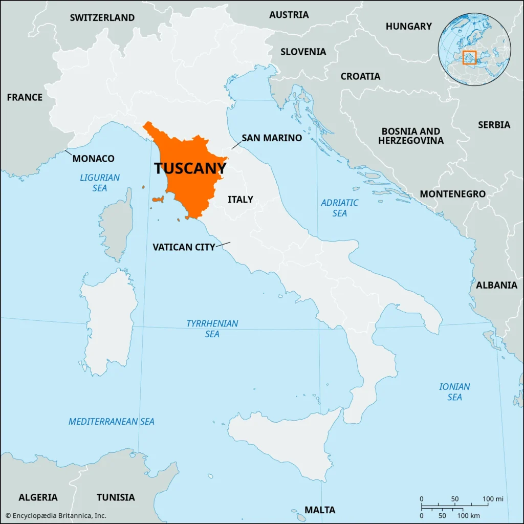 locator map tuscany